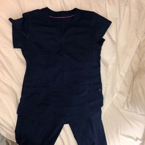 Purple label by healing hands navy blue scrubs